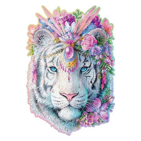 Wooden.City Mystic Tiger Wooden Jigsaw Puzzle English Edition, 505 Pieces, Assembled Size 37.5 × 25.4 cm, Age 12+ Years