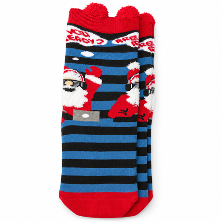Christmas Socks Striped Santa Size 36-41 1 Pair