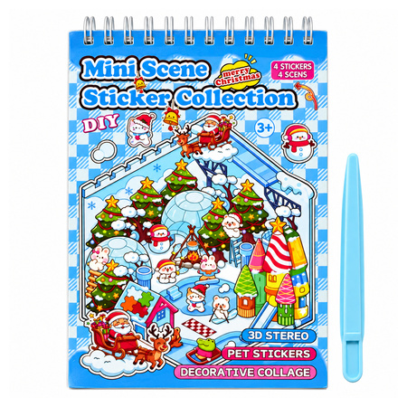 Christmas Mini Scene Sticker Collection Icehouse Blue & Multicolor Age 3+ Years