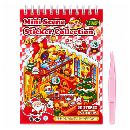 Christmas Mini Scene Sticker Collection Party Red & Multicolor Age 3+ Years