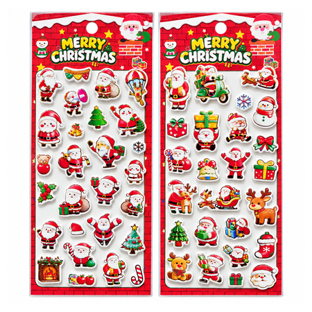 Christmas Foam Stickers Merry Christmas Multicolor Assorted 1 Pc