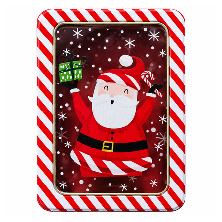 Christmas Rectangular Tin Box Santa 19 x 13 x 6 cm