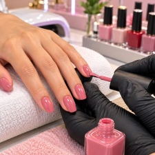 Professional Manicure With Rubber Base & Gel Color