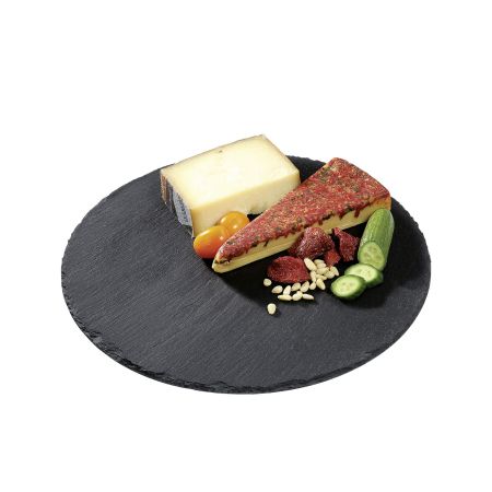 Natural Stone Slate Round Serving Tray Diam. 30 cm