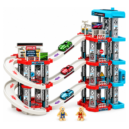 Track X Drive Parking Garage Playset - 103 Pcs - 3+ Years