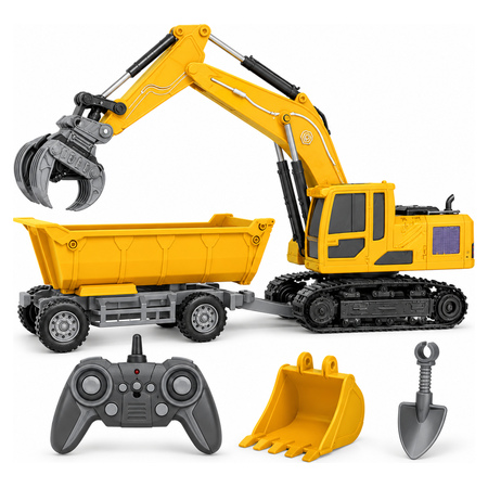 Demao Toys RC Engineering Excavator with Dump Trailer - 1:22 - 6+ Years