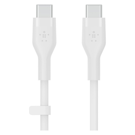 Belkin BoostCharge Flex 60W USB-C to USB-C Silicone Cable, White  1 m