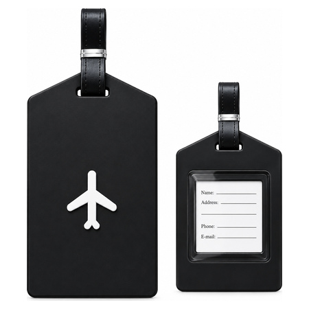 Travelix Airplane Luggage Tag - Black 1 Pc