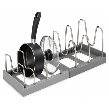 Smukee Extendable Stainless Steel Lid Organizer - 30.5-56 x 20.4 cm