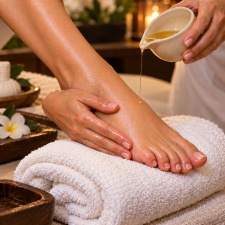 Pedicure With Foot Candle Massage