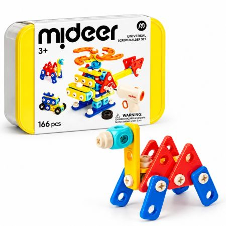 Mideer DIY Versatile Screw Builder Set, 166 Pieces - 3+ Years