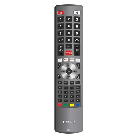 Haeger Universal 6-in-1 TV Remote Control