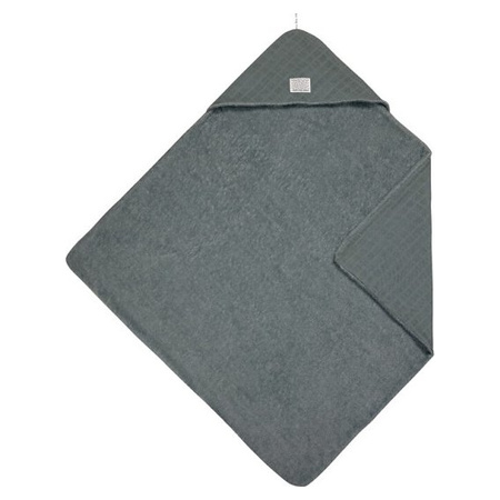 Lassig Muslin and Terry Hooded Towel - Petrol Green - 0-24 Months - 80 x 80 cm
