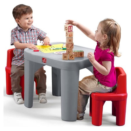 Step2 Party for Two Table & Chairs Set - Red - 2+ Years - 48.3 x 63.5 x 63.5 cm