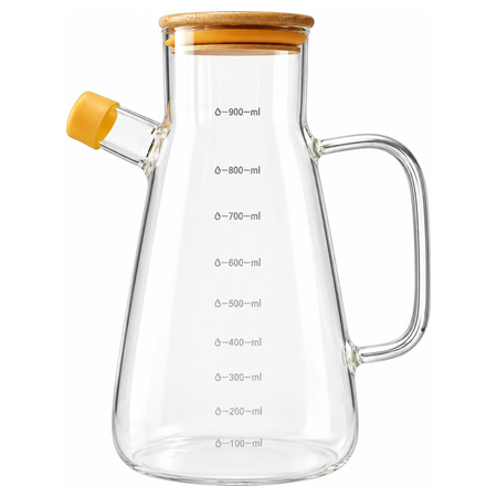 Glass Jug with Lid and Capped Spout - 900 ml