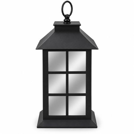 Lantern-Style Decoration with Mirror Panels 28 x 14 cm
