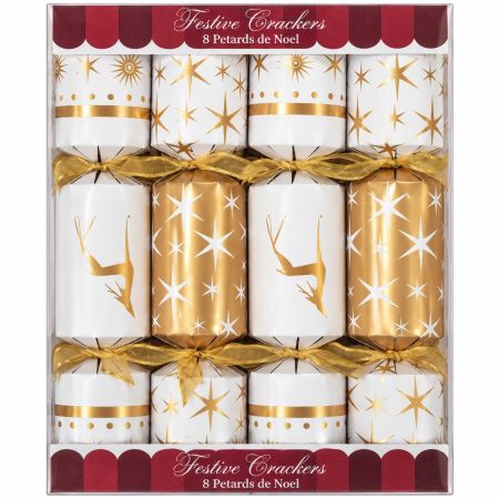 Christmas Crackers White/Gold 1 Pc
