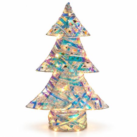 Joy Light-Up Iridescent Tree 41 x 28 cm