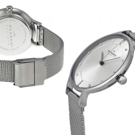40% Off Skagen Anita Silver Dial Stainless Steel Mesh Watch  display picture 3