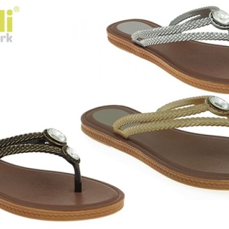 53% Off Capelli New York Braided Opaque Jelly Thong With Gem Trim