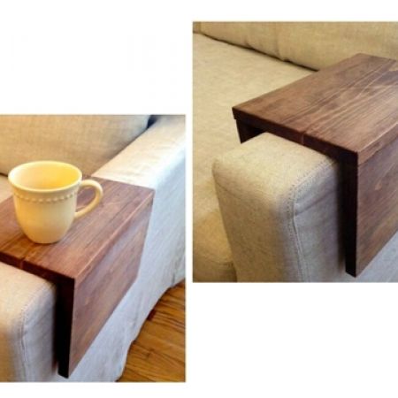 Handcraft Wood Couch Sofa Arm Shelf Makhsoom