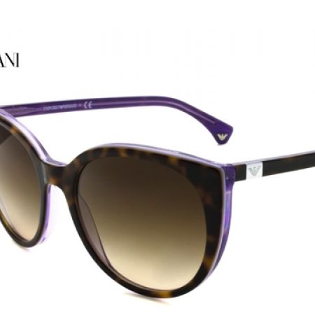 Emporio Armani Brown to Purple Gradient Women\'s Sunglasses Emporio Armani EA 9850/S Purple Leopard Women main image 3