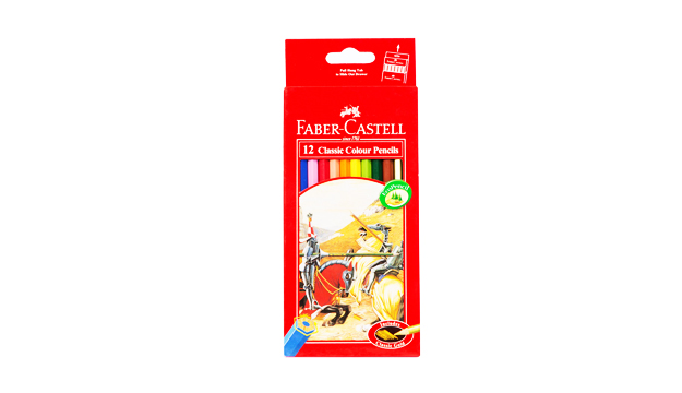 Faber Castell Classic Colour Pencil Cart Box - 12 Colors - Makhsoom