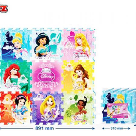 Princess Mat Rollmatz 9 Pcs Ht Printed 89.1 X 98.1 Cm Mat-Princess Playmat - Makhsoom