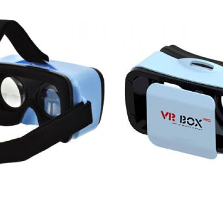 VR BOX Blue Mini Virtual Reality 3D Glasses - Makhsoom