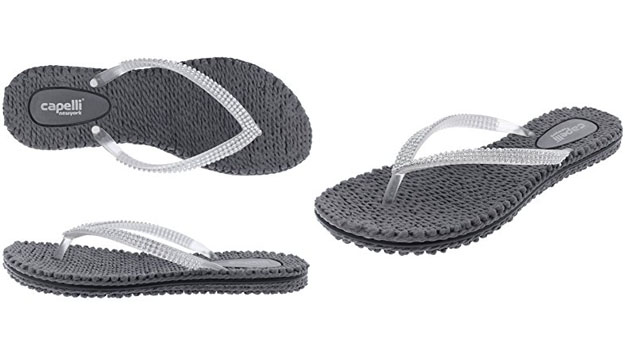 capelli flip flops black