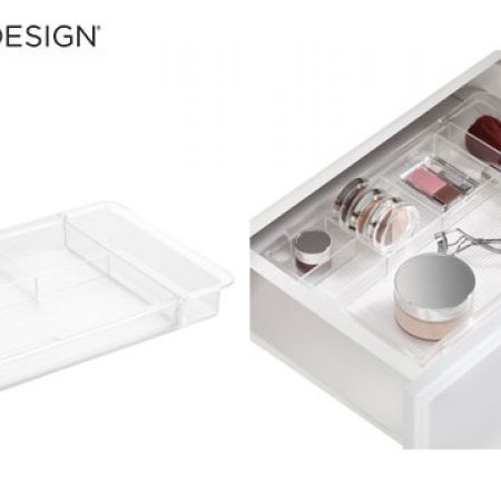 Interdesign Clear Linus Expandable Drawer Organizer 28 75 X 19 75