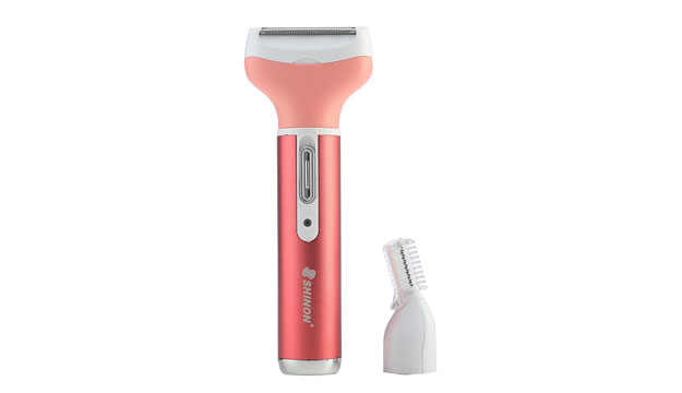 Shinon 2 In1 Rechargeable Lady Shaver & Eyebrow Trimmer - Blue - Makhsoom