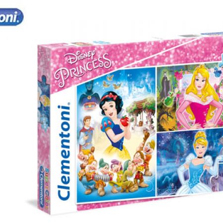Clementoni Disney Princess SuperColor Puzzle 3 x 48 Pcs - Makhsoom