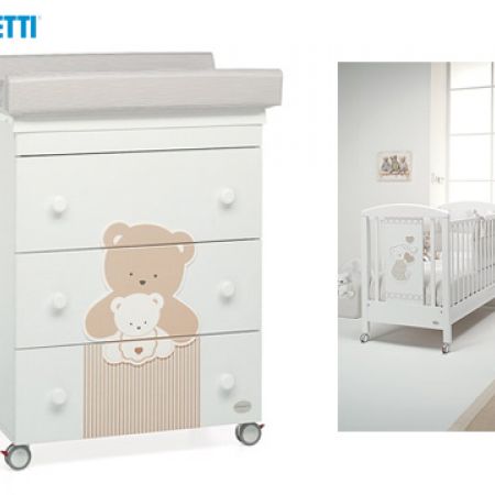 Foppapedretti Sweetfamily Wood Changing Table With Soft Closing