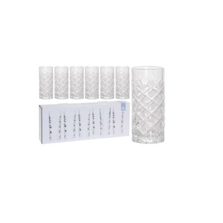 Set Of Long Drinking Glasses 6 Pcs