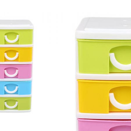 Colorful Mini Plastic 5 Layers Drawer Storage Box 18 5 X 12 X 8 Cm