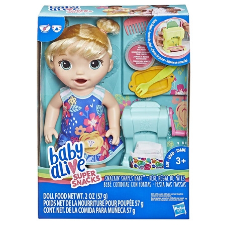 Hasbro Baby Alive Snackin Shapes Baby Blonde Hair Doll Makhsoom