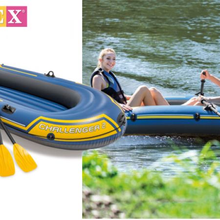 Intex Inflatable Challenger 2 Boat Set 236 x 114 x 41 cm - Makhsoom