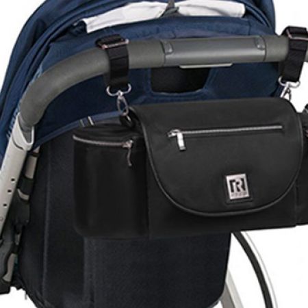 black pram bag