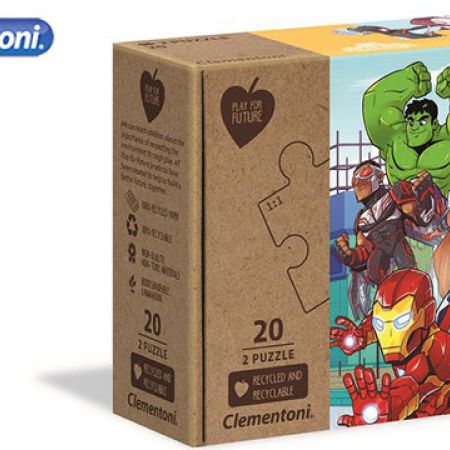 Clementoni Play For Future Marvel Super Hero Adventures Puzzle 2 x 20 ...