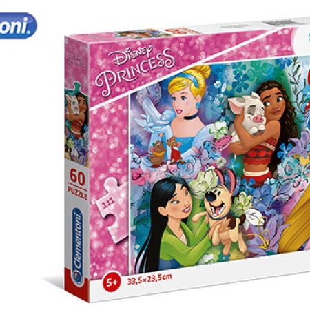 Clementoni Disney Princesses SuperColor Puzzle 60 Pcs - Makhsoom